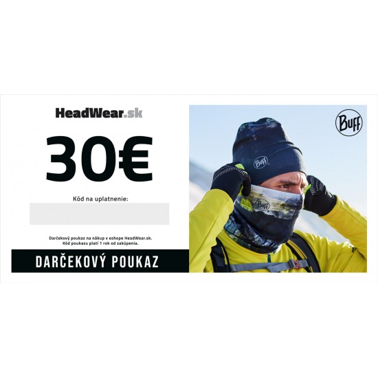 Darčekový poukaz 30€ Darčekový poukaz 30€